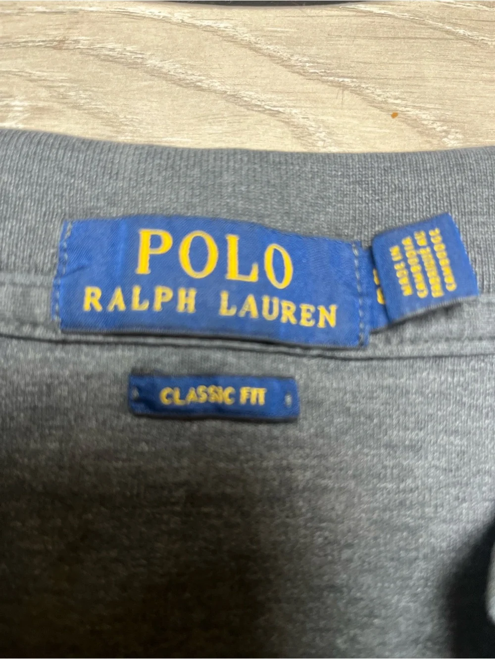 Ralph Lauren Men's Polo Shirt - Charcoal Gray men’s size large Classic fit